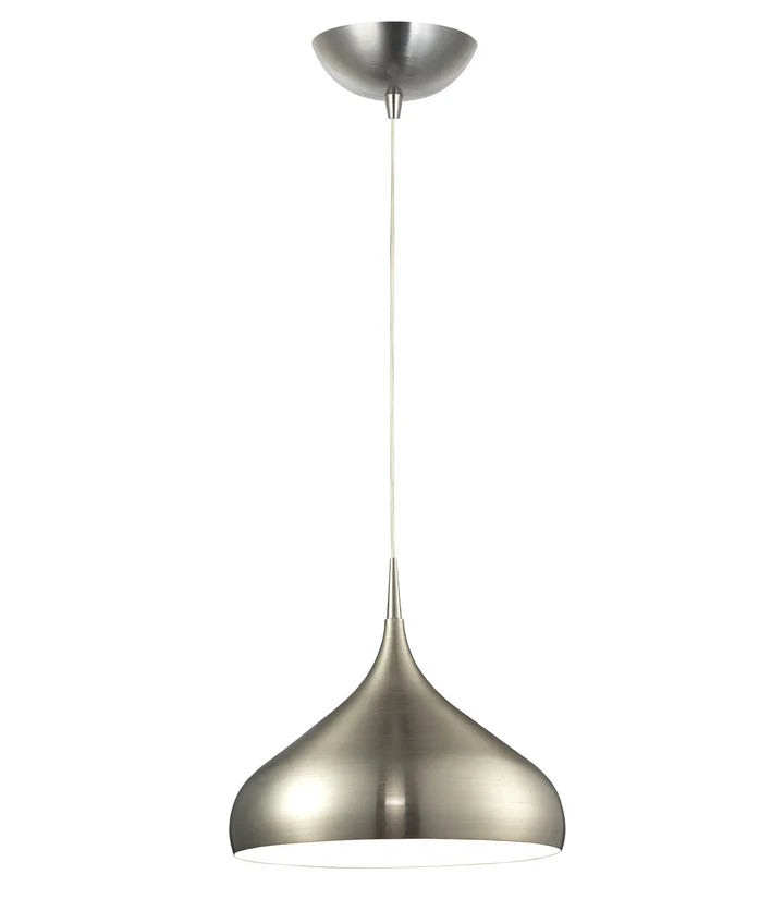 ZARA: Modern Dome Shape Pendant Lights Satin Nickel Pendant