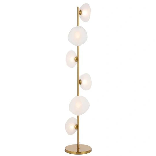 TELBIX ZECCA 6 LIGHT FLOOR LAMP ANTIQUE GOLD Floor Lamp