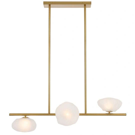 TELBIX ZECCA 3 LIGHT HORIZONTAL PENDANT ANTIQUE GOLD Pendant