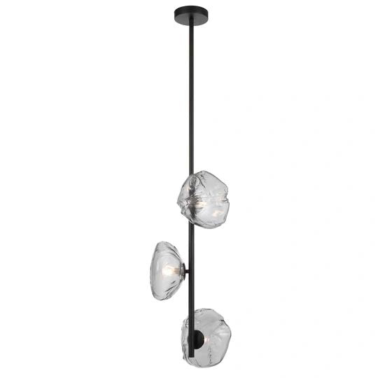 TELBIX ZECCA 3 LIGHT VERTICAL PENDANT BLACK SMOKE Pendant