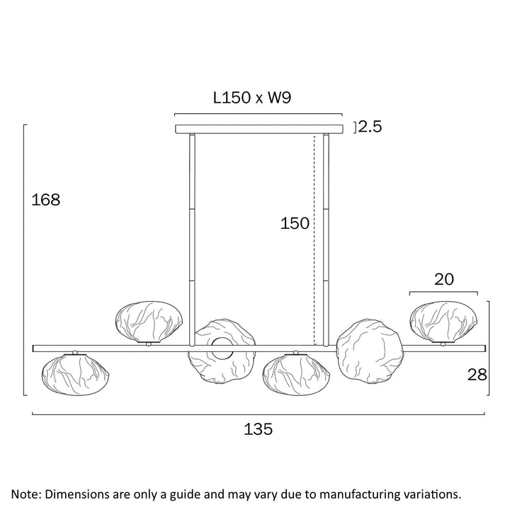 TELBIX ZECCA 6 LIGHT PENDANT Pendant