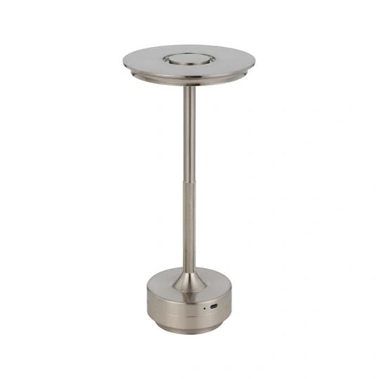 Telbix ZICO RECHARGEABLE TABLE LAMP Nickel TABLE LAMP