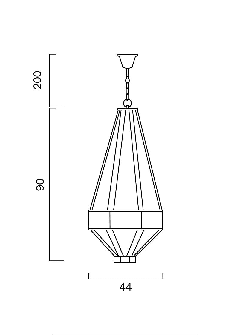 TELBIX ZOFIO 4LT PENDANT Pendant