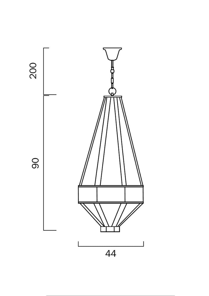 TELBIX ZOFIO 4LT PENDANT Pendant