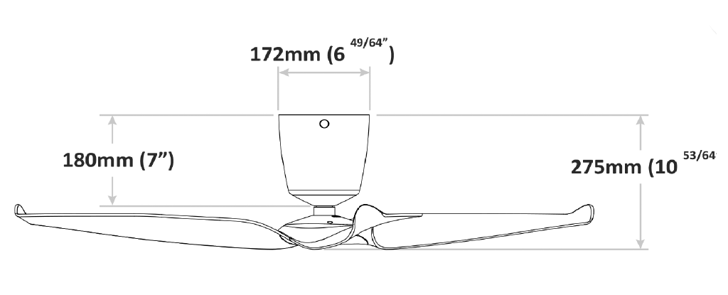 Aeratron FR 3 Blade DC - Light timber Ceiling Fan