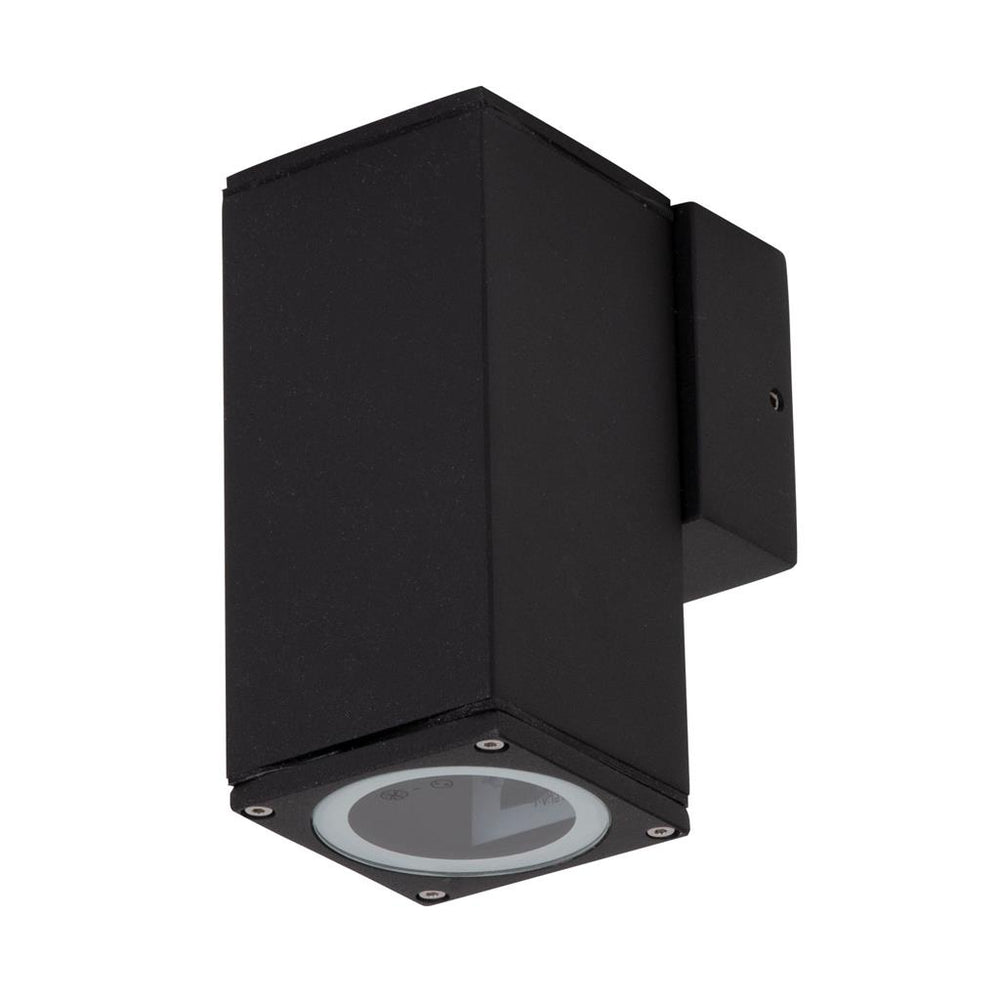 ALPHA-1 Down Only Exterior Wall light GU10 LED 6W 240V IP65 Black WALL LIGHT