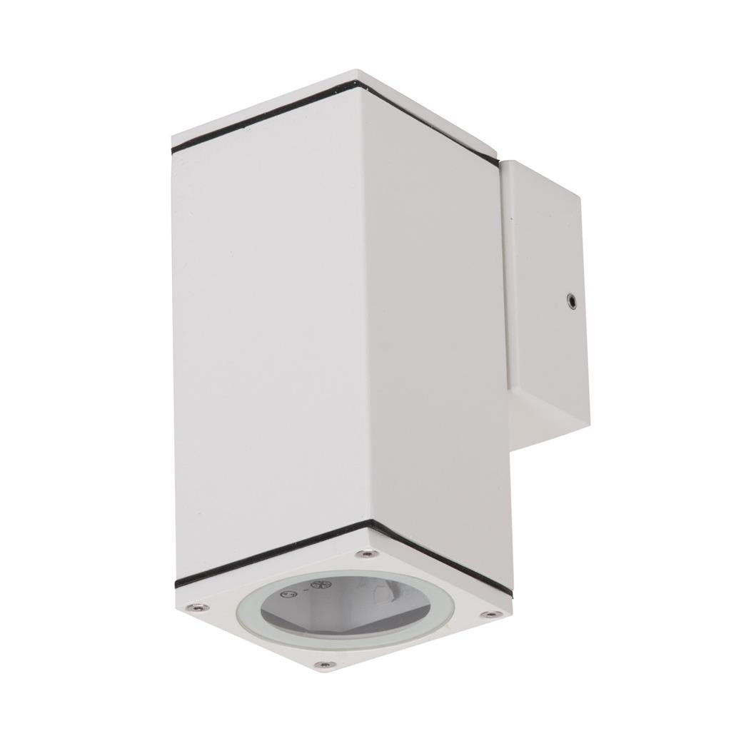 ALPHA-1 Down Only Exterior Wall light GU10 LED 6W 240V IP65 White WALL LIGHT