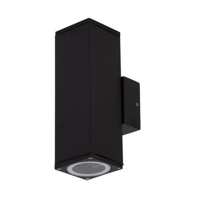 ALPHA-2 Up/Down Exterior Wall light GU10 LED 2 X 6W 240V IP65 Black Wall light