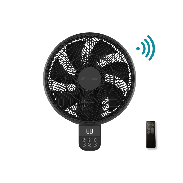 Avalon DC 14″ Smart Wall Fan With Remote Control Black WALL FANS