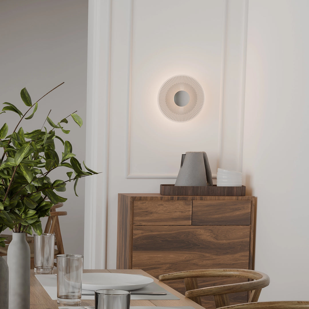 Calibo Bilby Crystalline Round LED Wall Light in Chrome WALL LIGHT