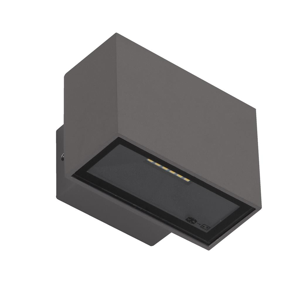 BLOCK-6 240V 6W Two Way LED Wall Light Dark Grey Wall light