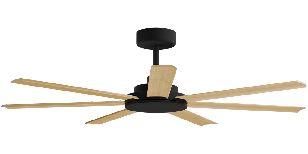 Alula Smart DC Fan with Bamboo Blade Black with Bamboo Ceiling Fan