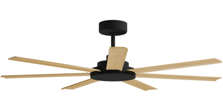Alula Smart DC Fan with Bamboo Blade Black with Bamboo Ceiling Fan