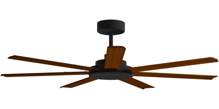 Alula SMART DC Ceiling Fan with Koa Blade Black with Koa Ceiling Fan