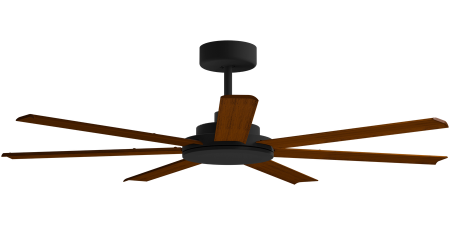 Alula SMART DC Ceiling Fan with Koa Blade Black with Koa Ceiling Fan