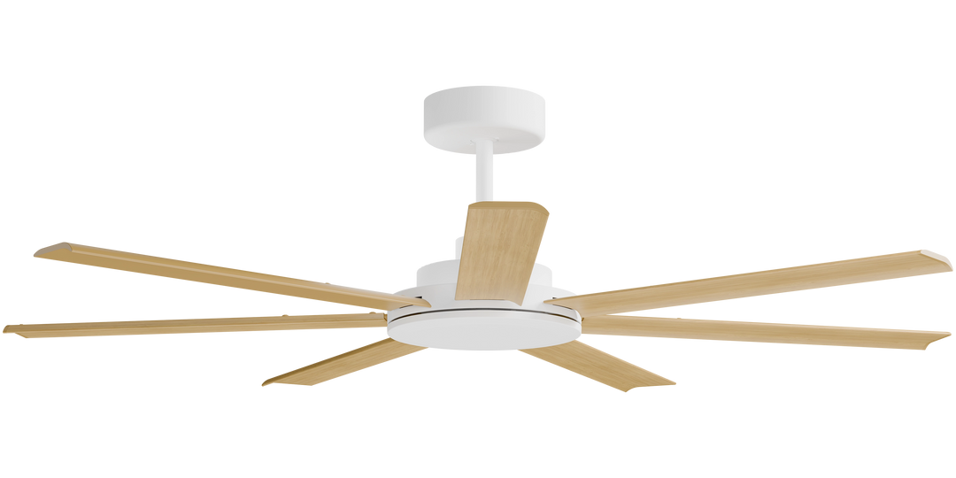 Alula Smart DC Fan with Bamboo Blade White with Bamboo Ceiling Fan