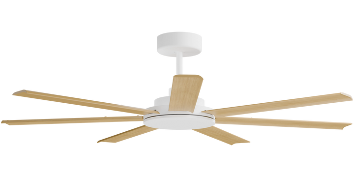 Alula Smart DC Fan with Bamboo Blade White with Bamboo Ceiling Fan