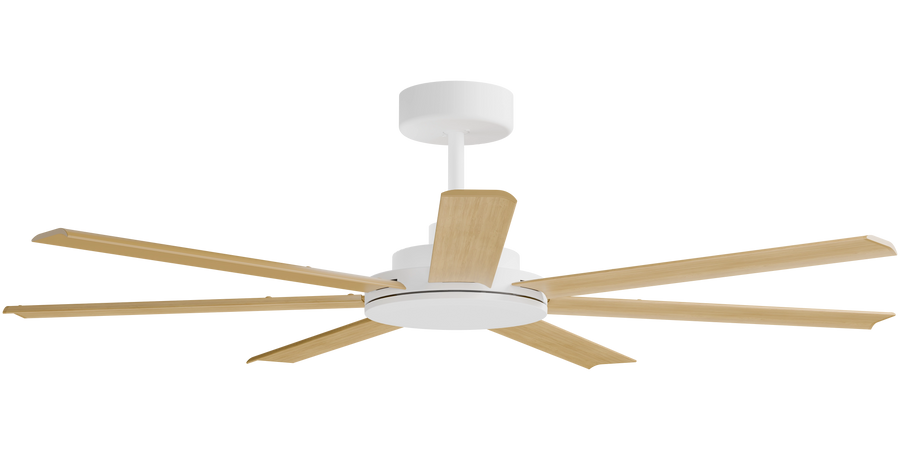 Alula Smart DC Fan with Bamboo Blade White with Bamboo Ceiling Fan