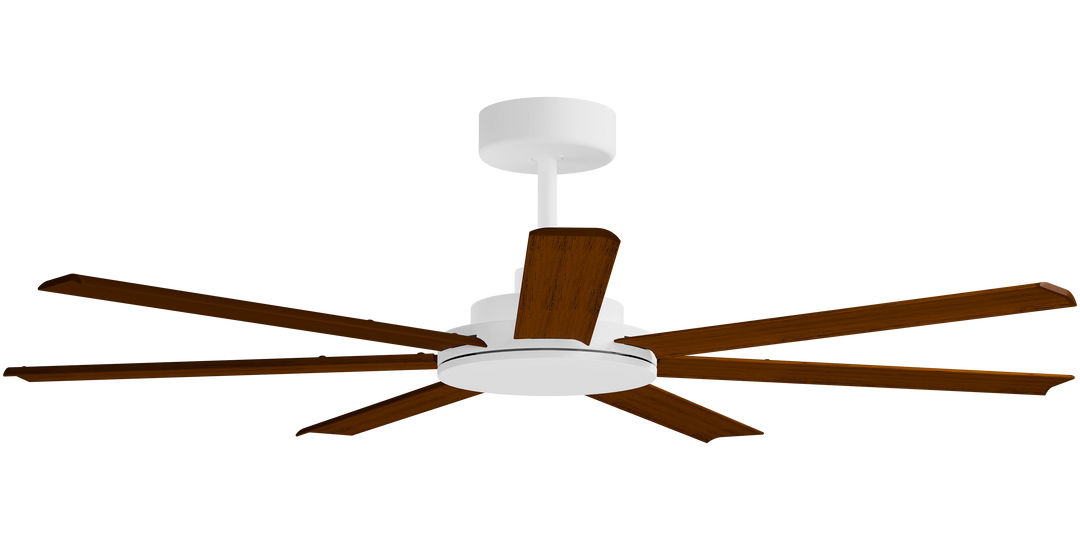 Alula SMART DC Ceiling Fan with Koa Blade White with Koa Ceiling Fan