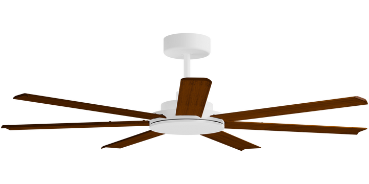 Alula SMART DC Ceiling Fan with Koa Blade White with Koa Ceiling Fan
