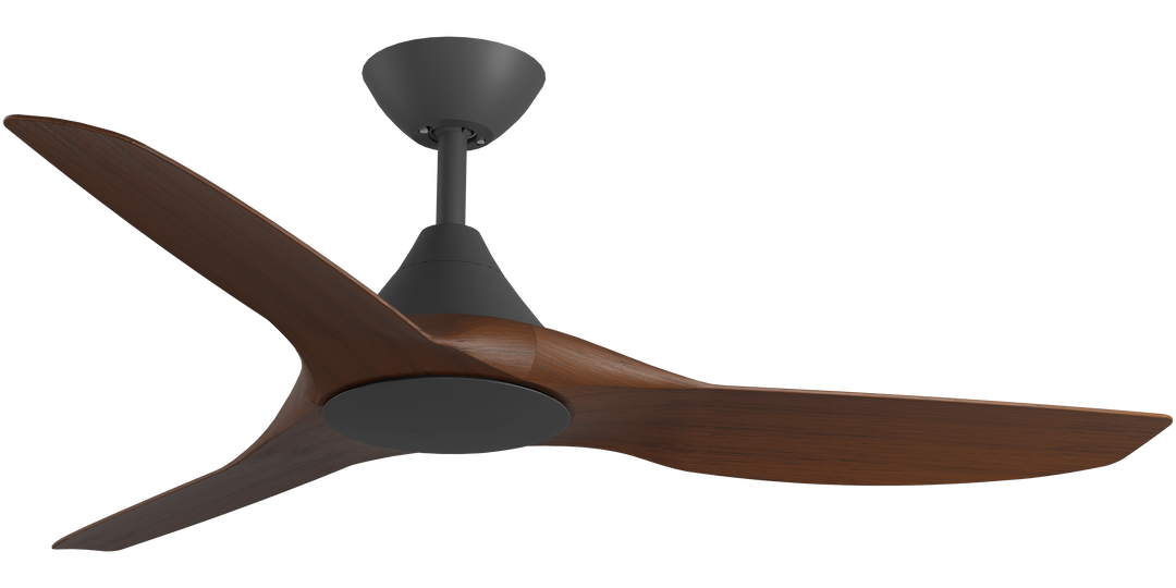 CloudFan Smart DC Fan with Koa Blades Black Ceiling Fan