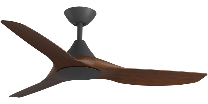 CloudFan Smart DC Fan with Koa Blades Black Ceiling Fan