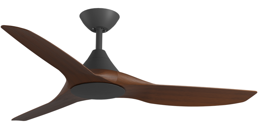CloudFan Smart DC Fan with Koa Blades Black Ceiling Fan