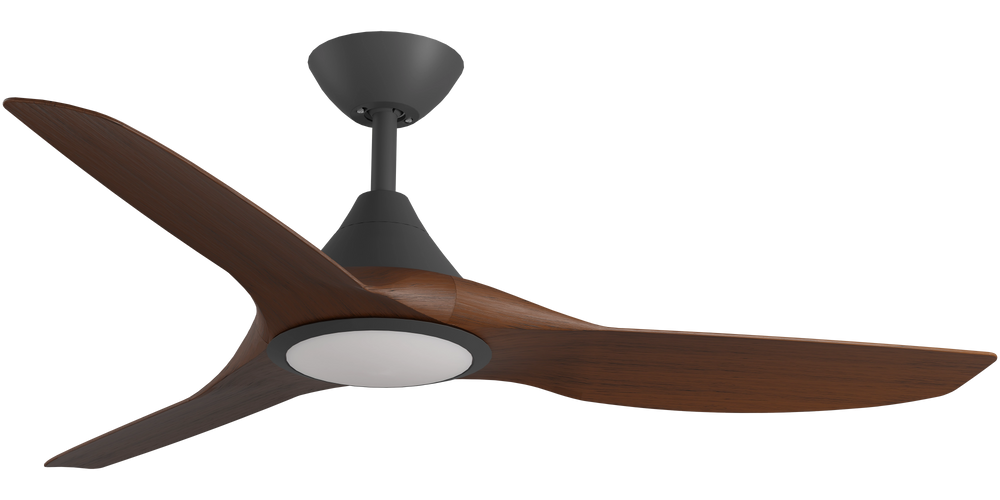 CloudFan Smart DC Fan with light, with Koa Blade Black with Koa Ceiling Fan