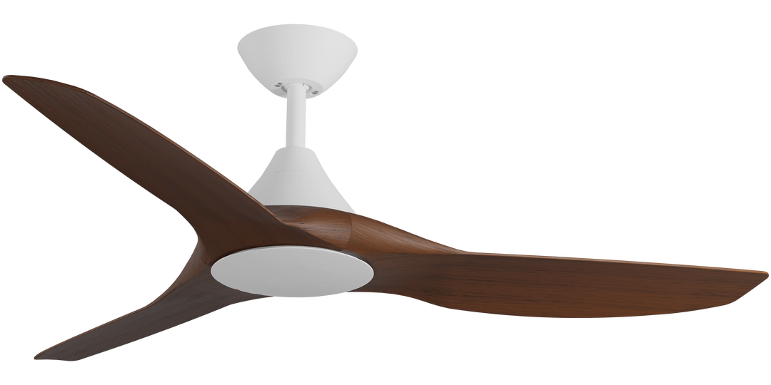 CloudFan Smart DC Fan with Koa Blades White Ceiling Fan