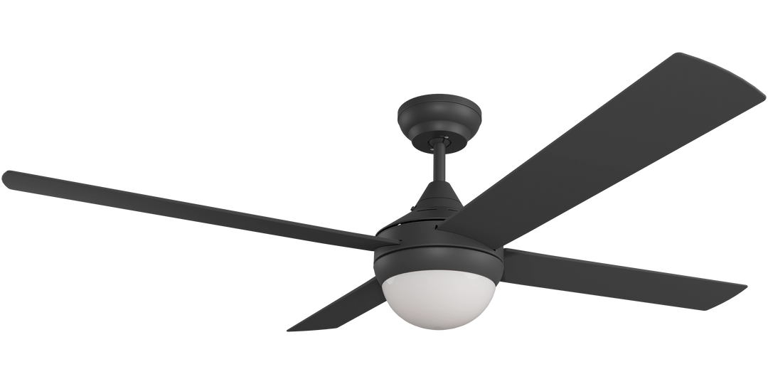 Krestrel DC Ceiling fan with light Black E27 Ceiling Fan