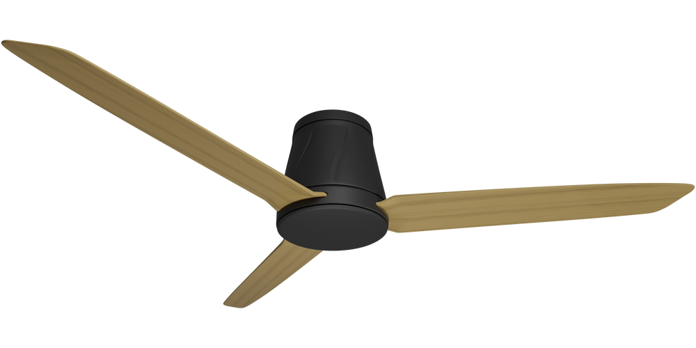 Profile DC Ceiling Fan Black with Bamboo Ceiling Fan