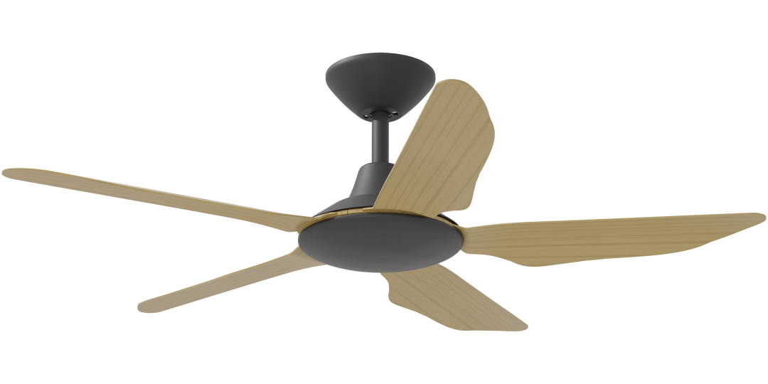 Storm DC Ceiling Fan Blades with Bamboo Black with Bamboo Celling Fan