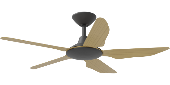 Storm DC Ceiling Fan Blades with Bamboo Black with Bamboo Celling Fan