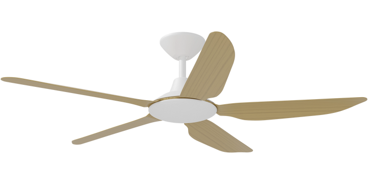 Storm DC Ceiling Fan Blades with Bamboo White with Bamboo Celling Fan