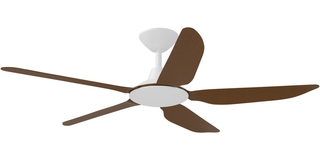 Storm DC Ceiling Fan with Koa Blade White with Koa Celling Fan