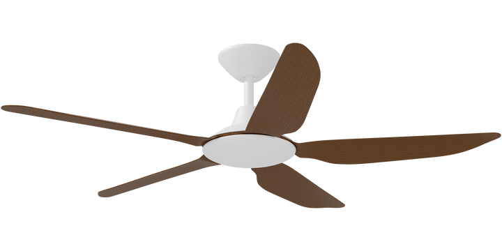 Storm DC Ceiling Fan with Koa Blade White with Koa Celling Fan
