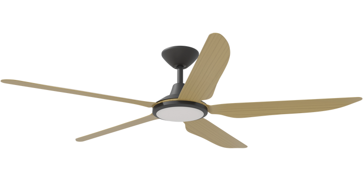 Storm DC Ceiling Fan witth LED light/Bamboo Blades Black with Bamboo Celling Fan