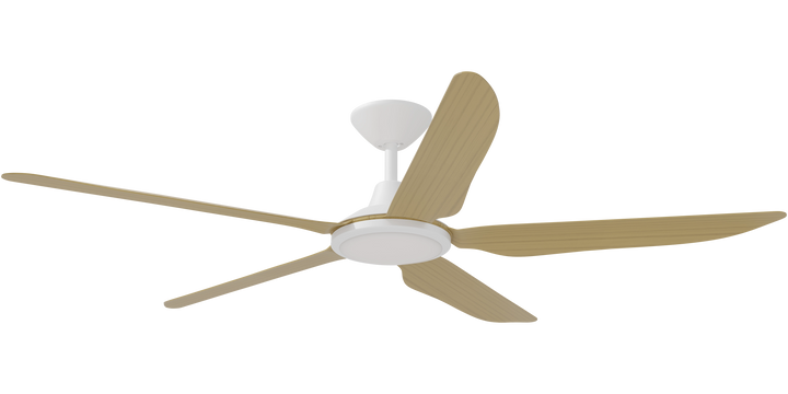 Storm DC Ceiling Fan witth LED light/Bamboo Blades White with Bamboo Celling Fan
