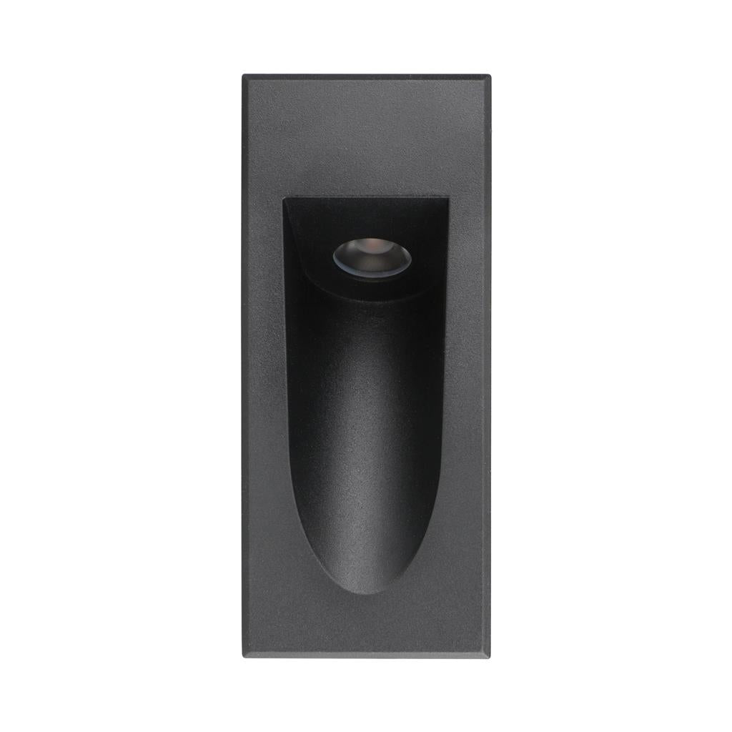 CAMINO-RECT-SLOT LED STEPLIGHT 3W IP54 240V TRIO Black step light