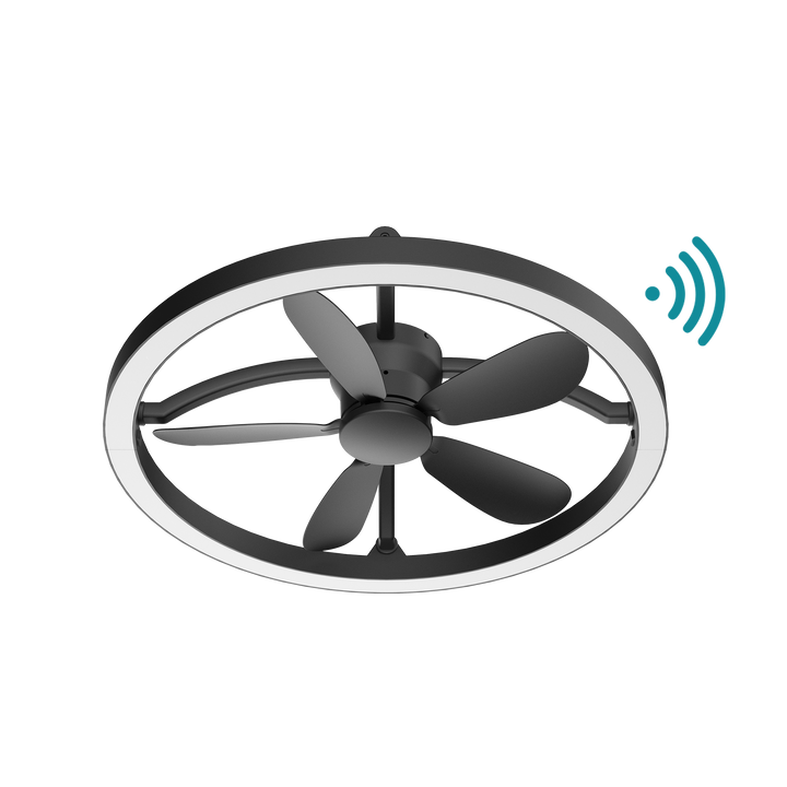 Summer-&-Winter-Reverse-Function CCT VariableDimming Catalina DC 21″ Smart Ceiling Fan With Remote Control + LED Light Black Celling Fan