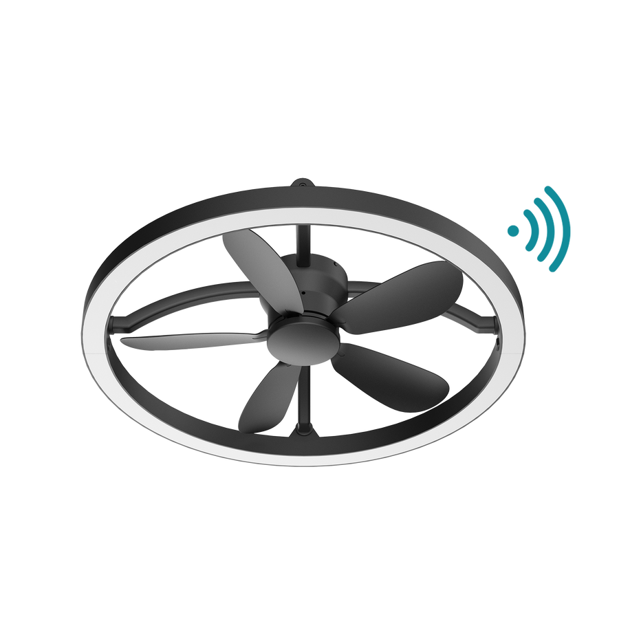 Summer-&-Winter-Reverse-Function CCT VariableDimming Catalina DC 21″ Smart Ceiling Fan With Remote Control + LED Light Black Celling Fan