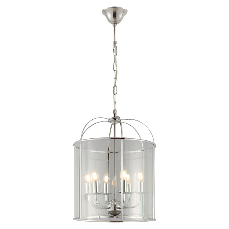 Clovelly 6lt Pendant Chrome Pendant