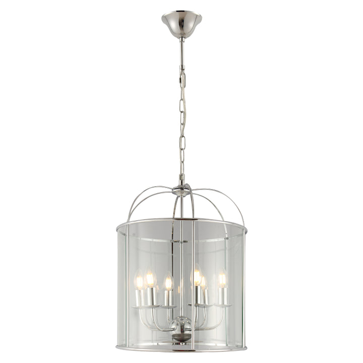 Clovelly 6lt Pendant Chrome Pendant