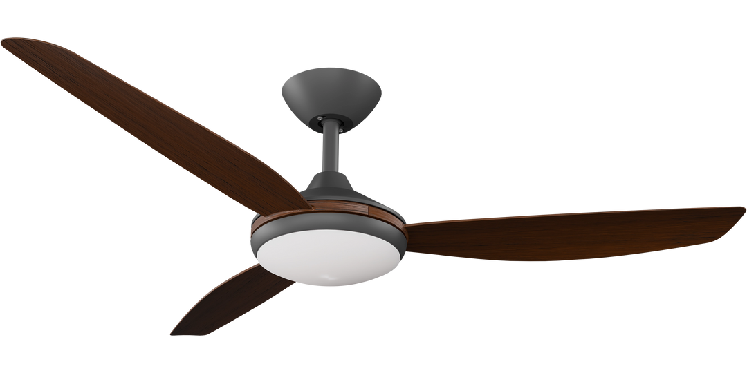 Calibo Condor DC Fan with Light, Koa Blades Black Ceiling Fan