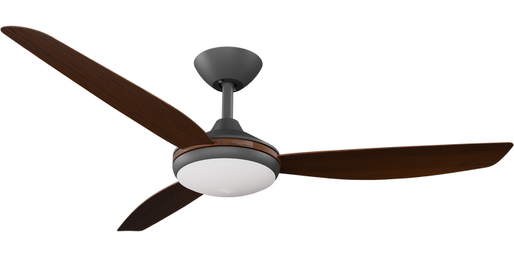 Calibo Condor DC Fan with Light, Koa Blades Black Ceiling Fan