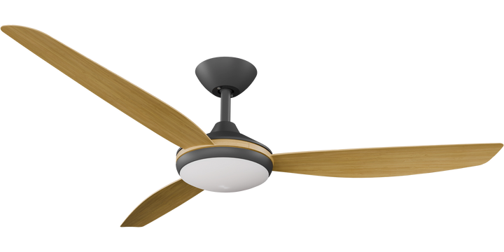 Calibo Condor DC Fan with light, with Bamboo Blades Black Ceiling Fan