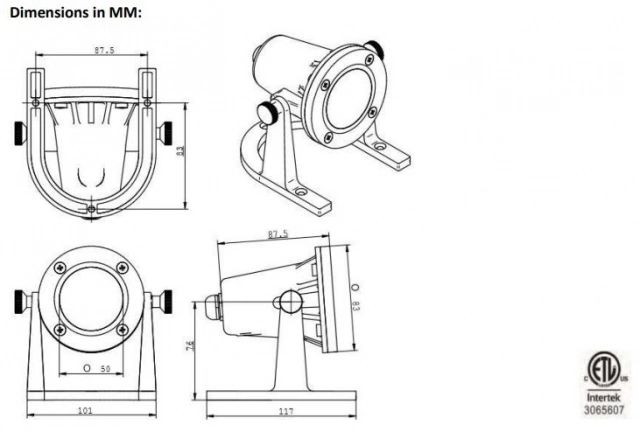 Brass Underwater Light PUL2100WB Pond light