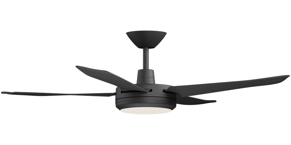 Enviro DC Ceiling Fan with Light, Black/White Black Ceiling Fan