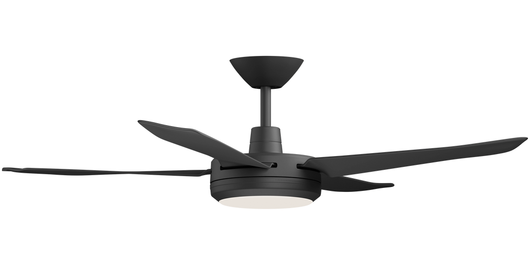 Enviro DC Ceiling Fan with Light, Black/White Black Ceiling Fan