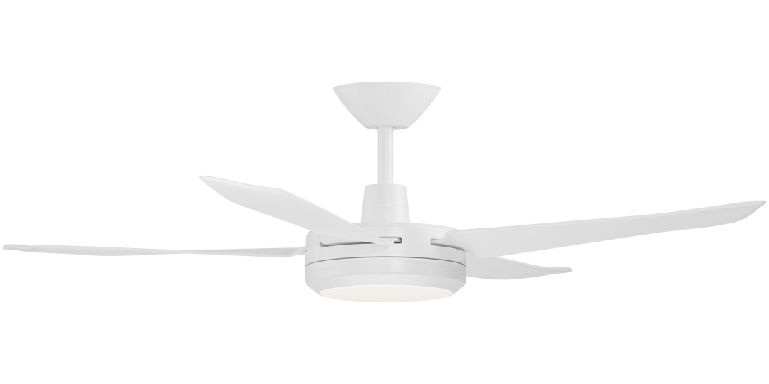 Enviro DC Ceiling Fan with Light, Black/White White Ceiling Fan